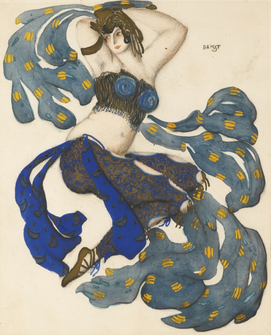 Leon Bakst and Studio (1866-1924), Costume design for an Odalisque in Sheherezade..jpg